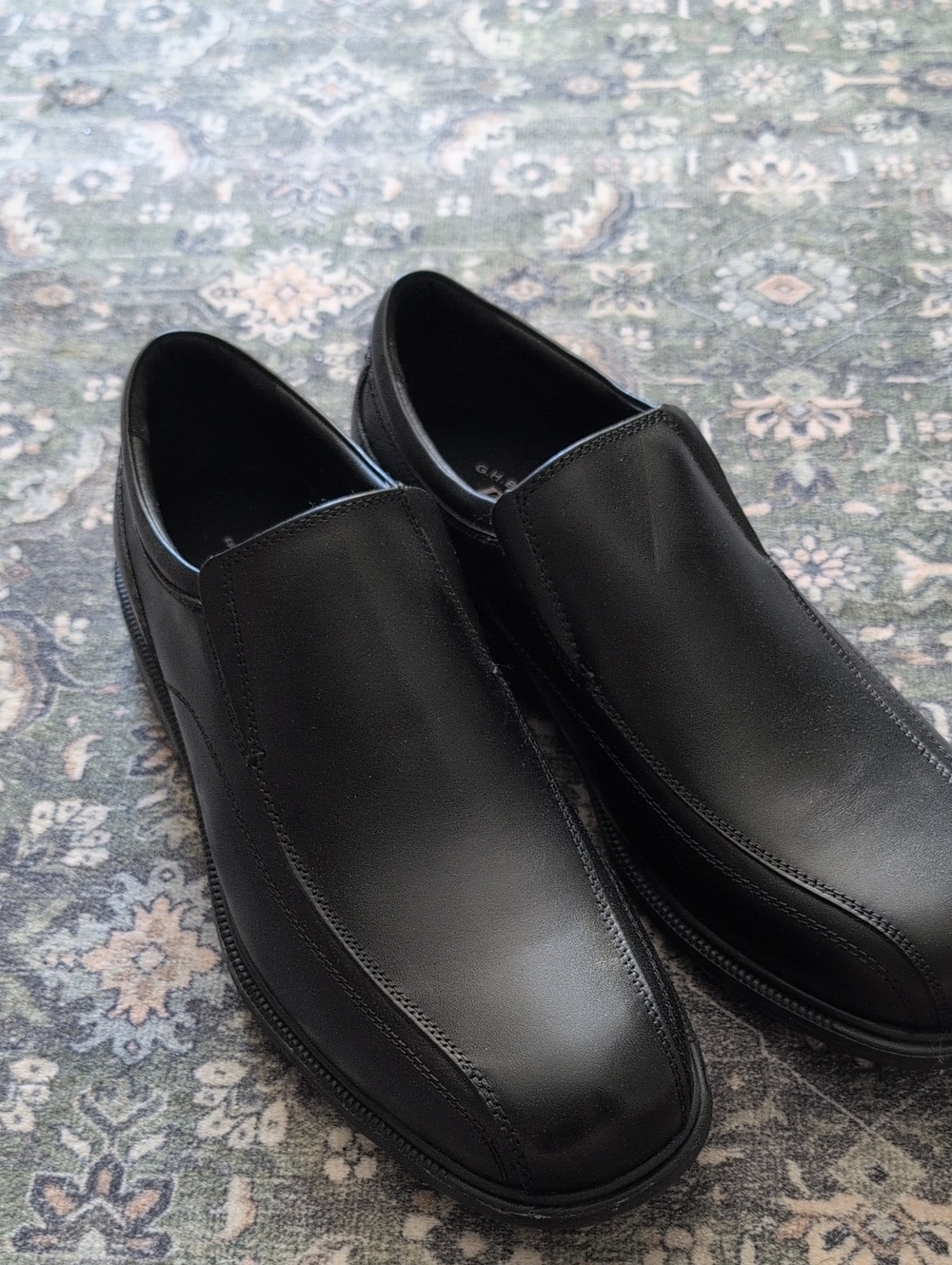 The Rail Black Slip-On Leather Loafers - Never Worn